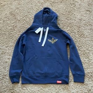 Nintendo The Legend Of Zelda Skyward Sword Zip Up Hoodie NWT